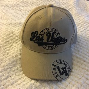 NWOT Las Vegas tan hat black stitching size OS